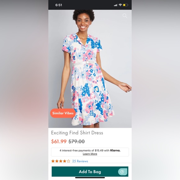 Mod Cloth Vintage 50's inspired floral shirt dress size Extra Large - Picture 2 of 5